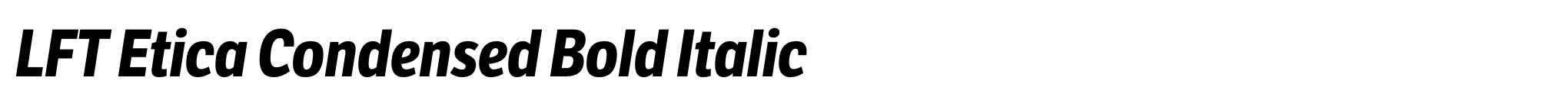 LFT Etica Condensed Bold Italic image